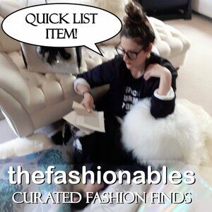 NWOT H&M black and white faux fur jacket w/ faux leather accents and pockets, 2